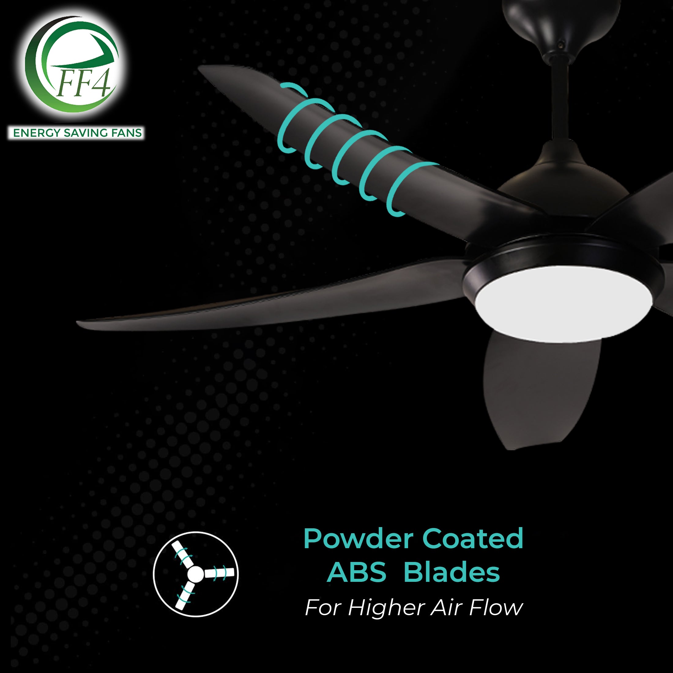 eFF4 Artistic 1200mm 5 blade 5 star BLDC ceiling Fan with Light, Aerodynamic ABS Blades and Remote Control