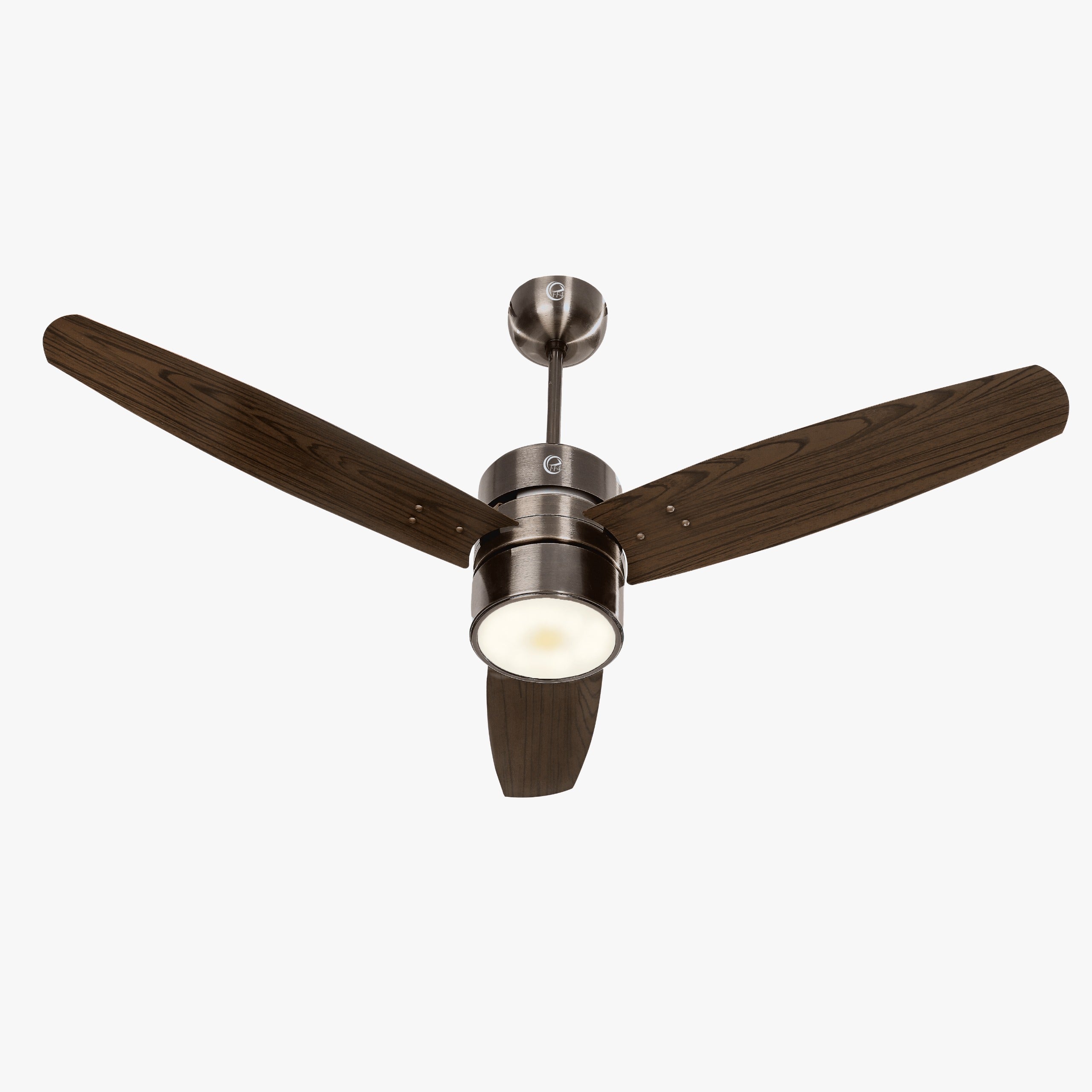 eFF4 Prosper 1200 mm 3 Blade 5 Star Ceiling Fan Remote Control with Light option (Brown, 30W)