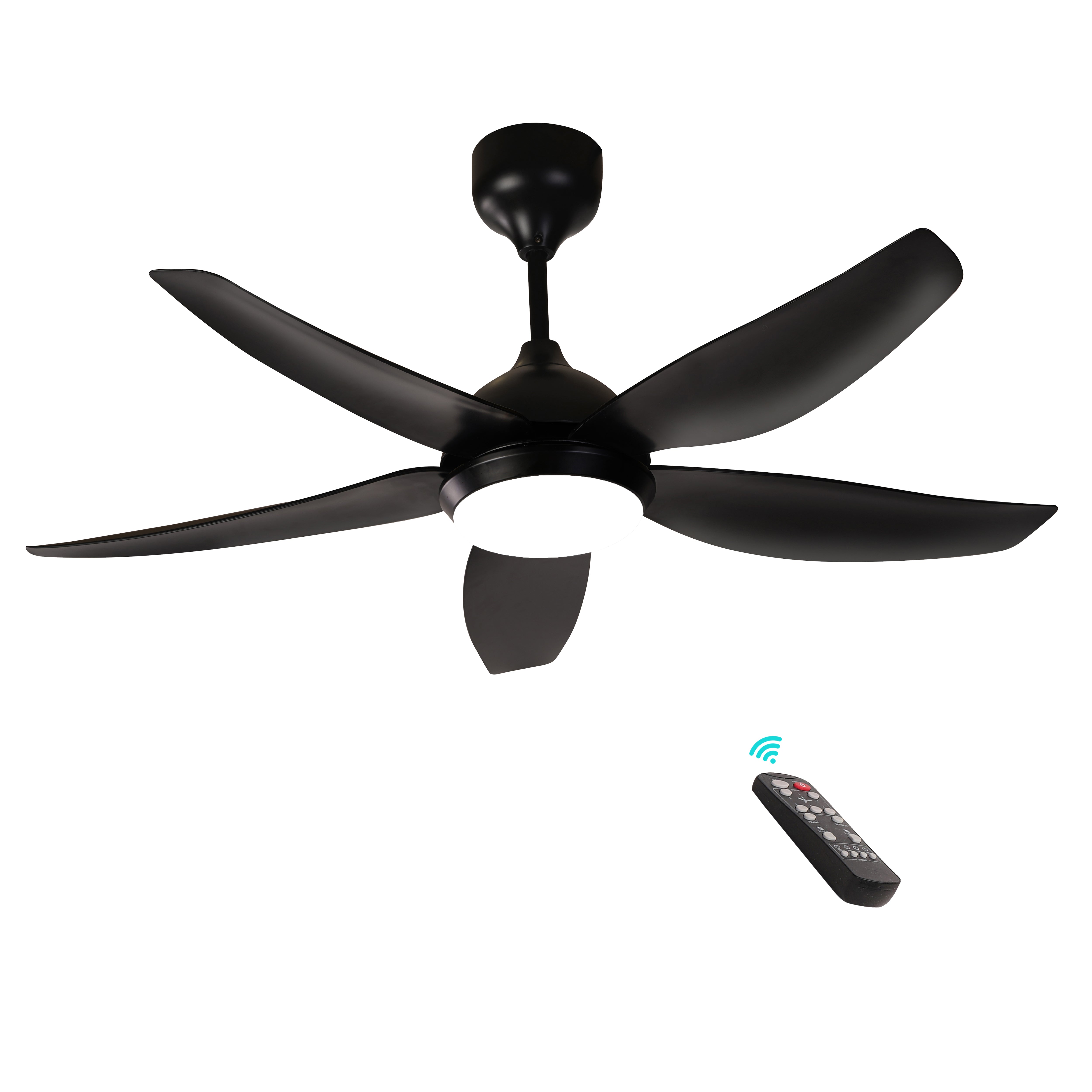 eFF4 Artistic 1200mm 5 blade 5 star BLDC ceiling Fan with Light, Aerodynamic ABS Blades and Remote Control